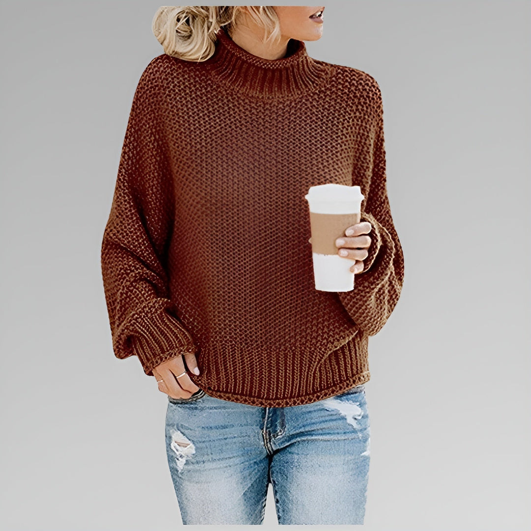 Betty | Women Oversized Mock Neck Sweater