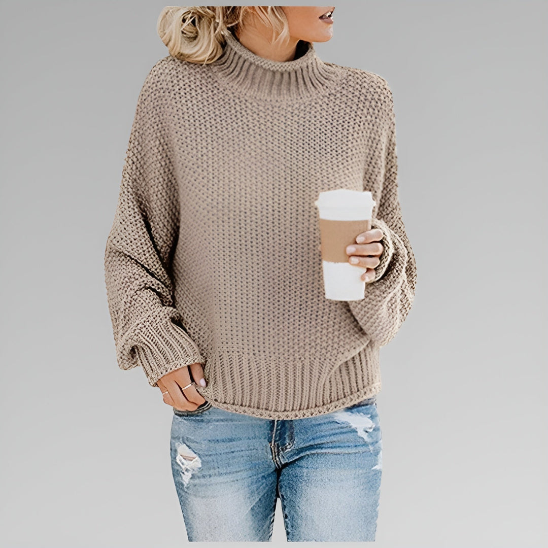Betty | Women Oversized Mock Neck Sweater