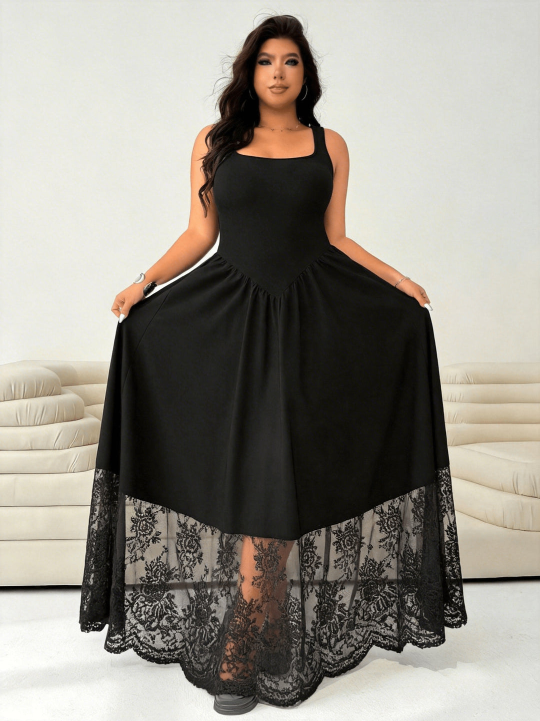 Callisto | Women Fitted Flowy Maxi Dress