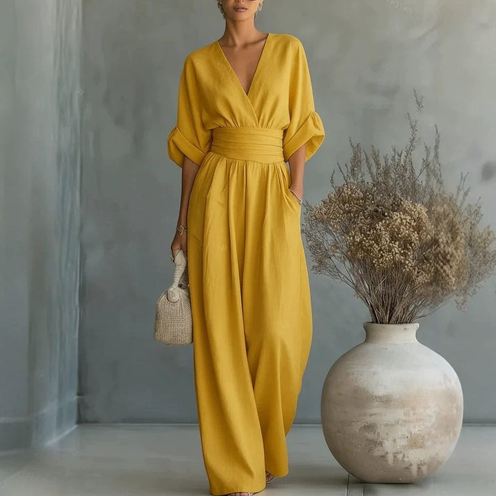 Hermione | Women Wide Leg Linen Jumpsuit