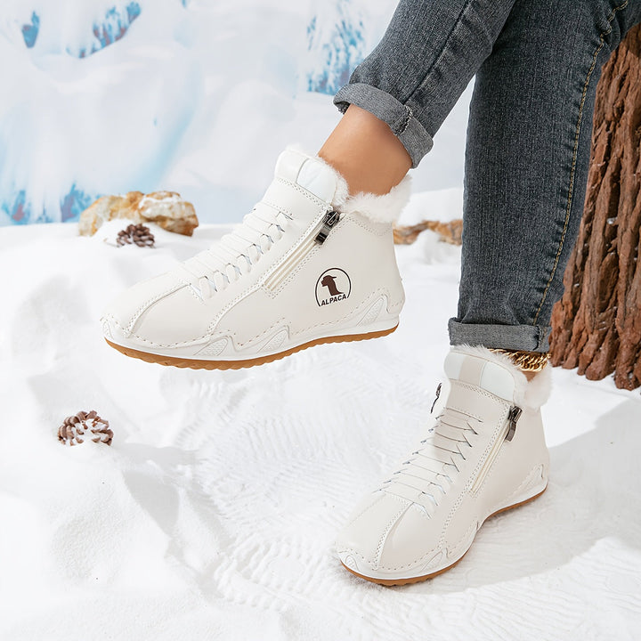 Laila | Women Fur Cuff Ankle Boots