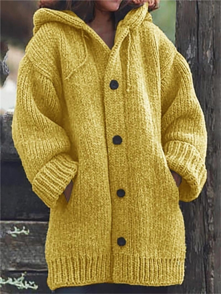 Ona | Women Hooded Button Oversized Cardigan