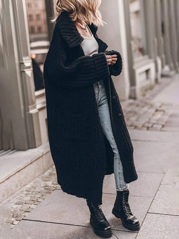 Zuzanna Women Shawl Collar Chunky Knit Oversized Sweater Cardigan