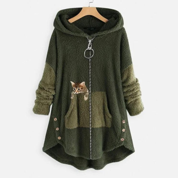 Ula | Women Hooded Cat Fluffy Jacket