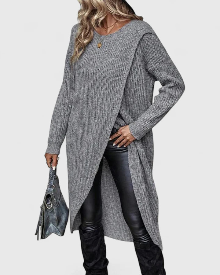 Fran | Women Crossover Knit Sweater Dress
