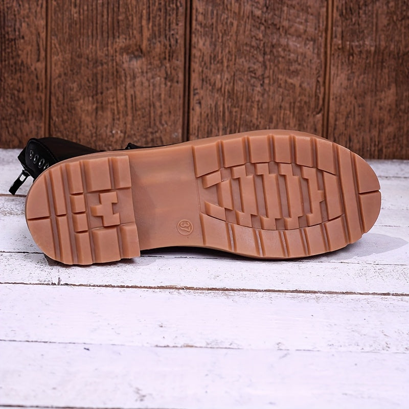 Leto | Women Lace Up Combat Ankle Boots