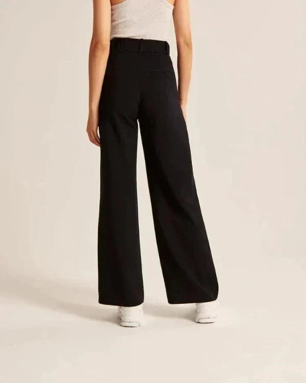 Lorene Women High Waist Pleated Wide Leg Dress Pants