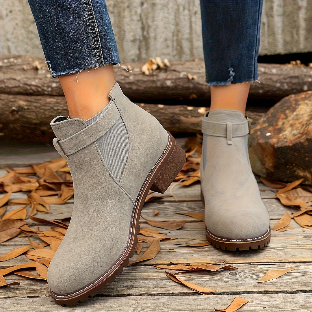 Carol | Women Buckle Chelsea Ankle Boots