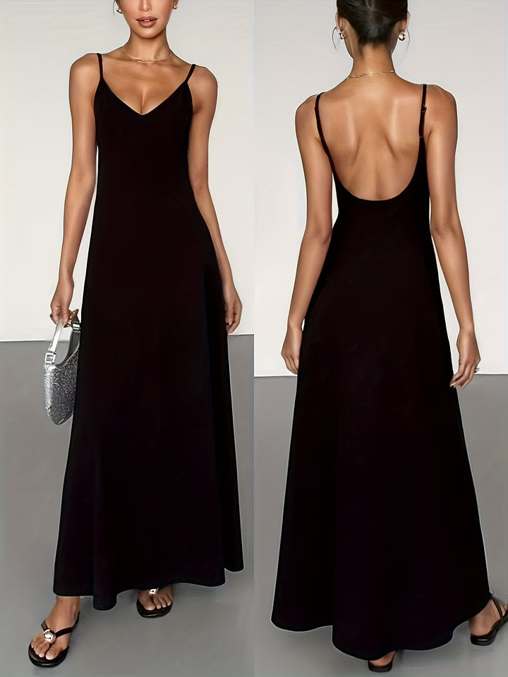 Clio | Women Backless Spaghetti Strap Maxi Dress