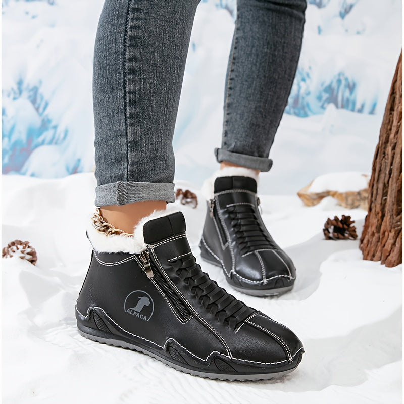 Laila | Women Fur Cuff Ankle Boots