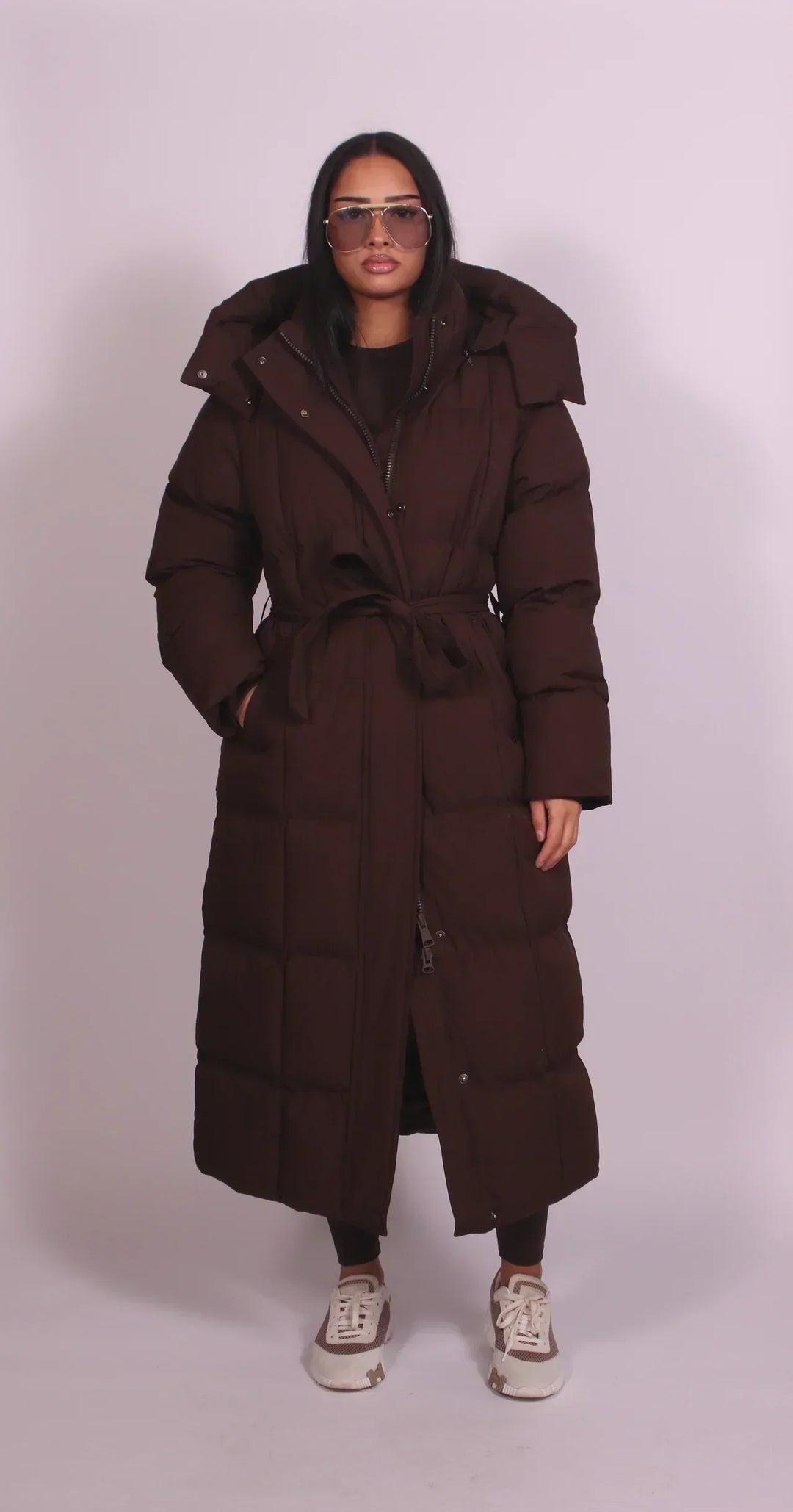 Peta | Women Belted Longline Padded Jacket