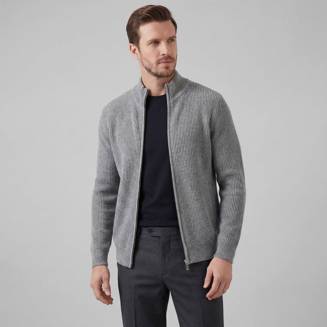 Grant | Men Ribbed Zip Cardigan