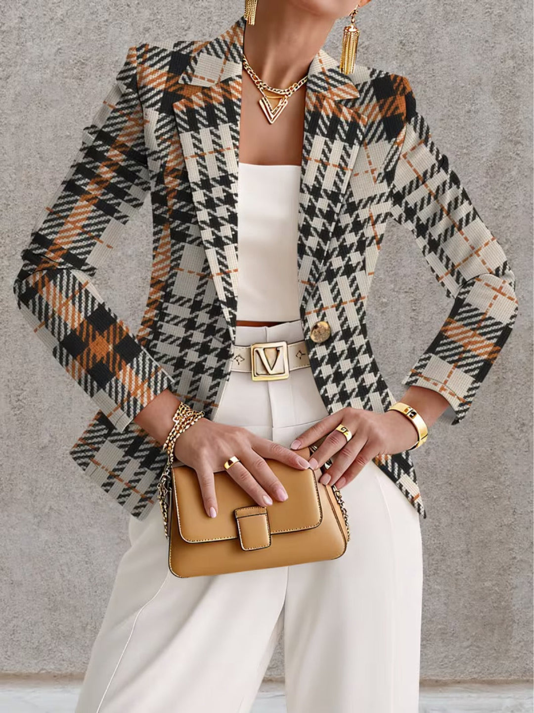 Gunn | Women Plaid Blazer