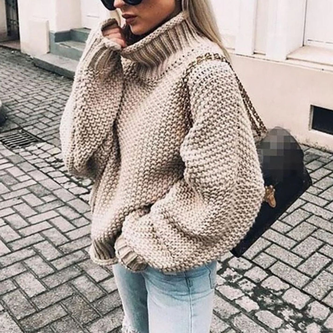 Rosa | Women Oversized Chunky Turtleneck Sweater