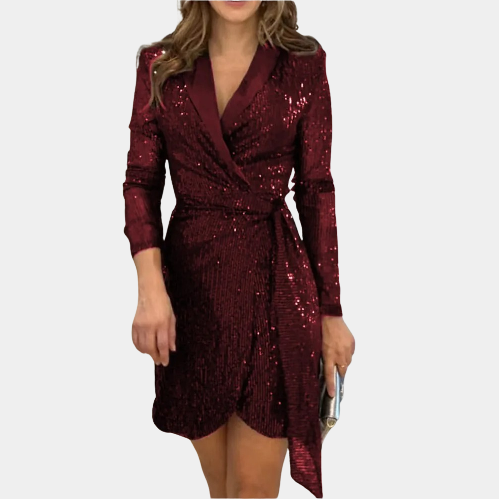 Lorna | Women Sequin Wrap NYE Dress