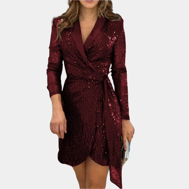 Lorna | Women Sequin Wrap NYE Dress