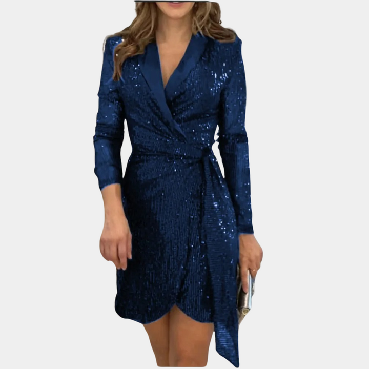 Lorna | Women Sequin Wrap NYE Dress