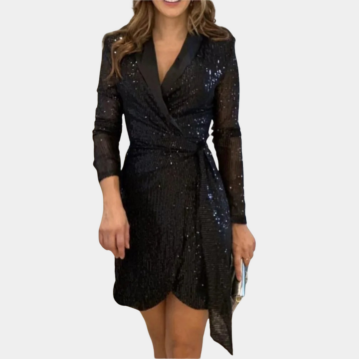 Lorna | Women Sequin Wrap NYE Dress