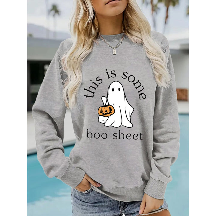 Sissy | Women Ghost Graphic Holiday Sweater