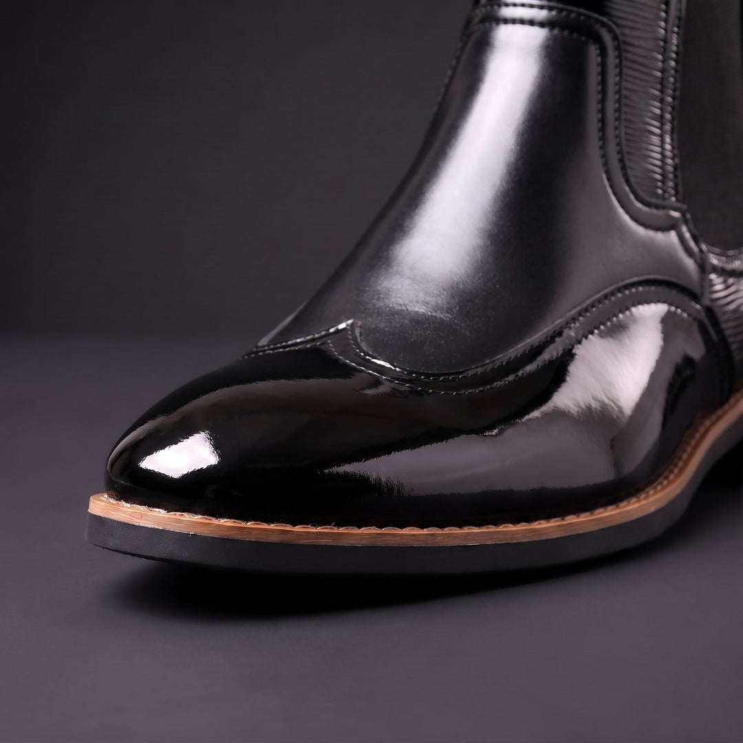 Henrik | Men Patent Chelsea Boots