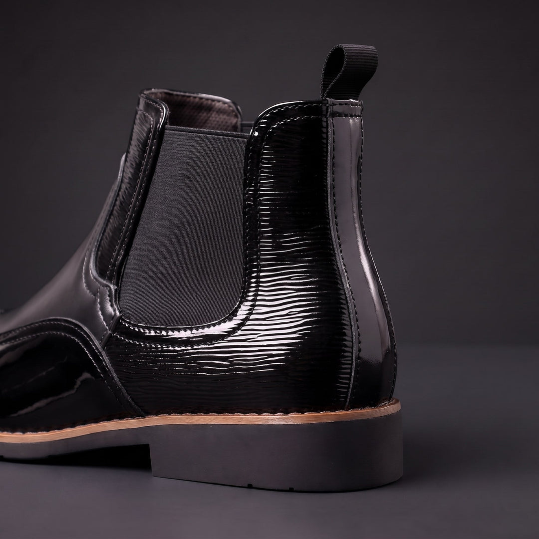 Henrik | Men Patent Chelsea Boots