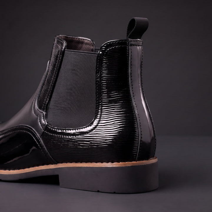Henrik | Men Patent Chelsea Boots