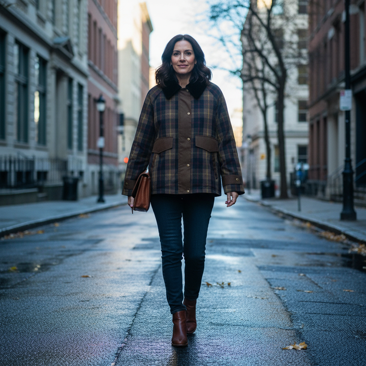 Anneliese | Women Plaid Button Down Jacket