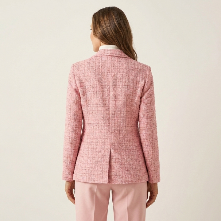 Rut | Women Double Breasted Tweed Blazer