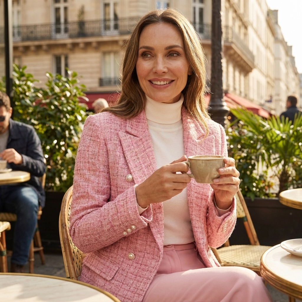 Rut | Women Double Breasted Tweed Blazer