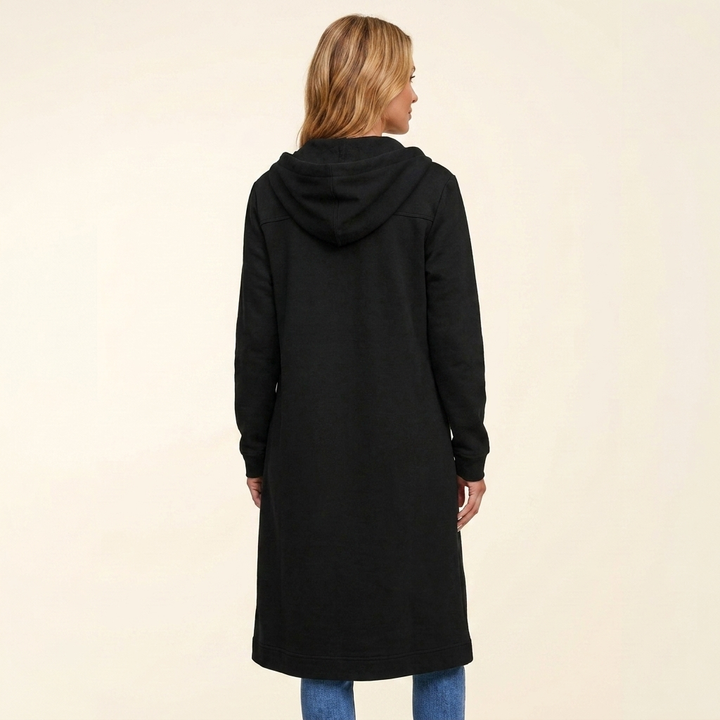Jorid | Women Hooded Zip Longline Cardigan