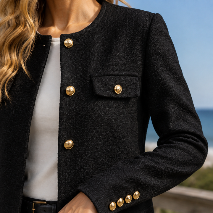 Gerda | Women Pocket Button Cropped Blazer