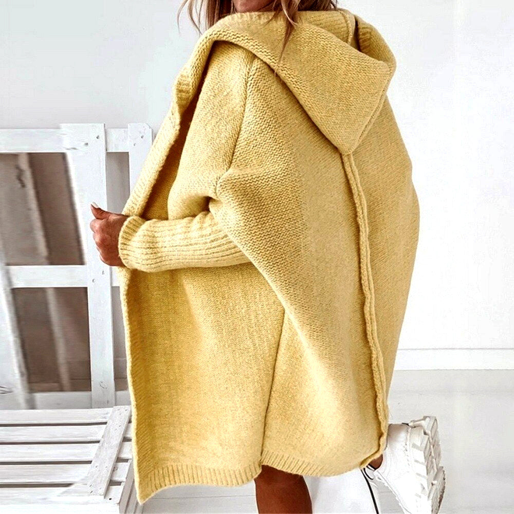 Elise | Women Hooded Open Knit Cardigan