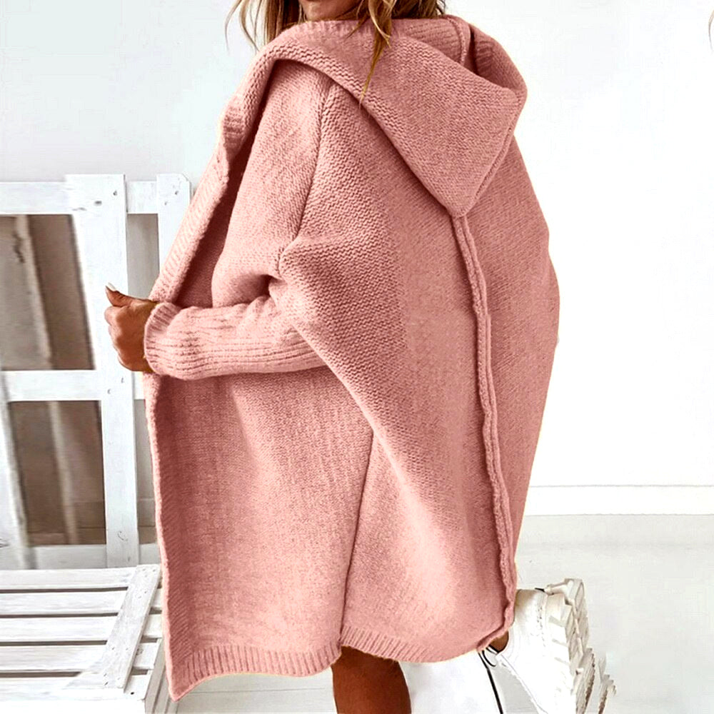 Elise | Women Hooded Open Knit Cardigan