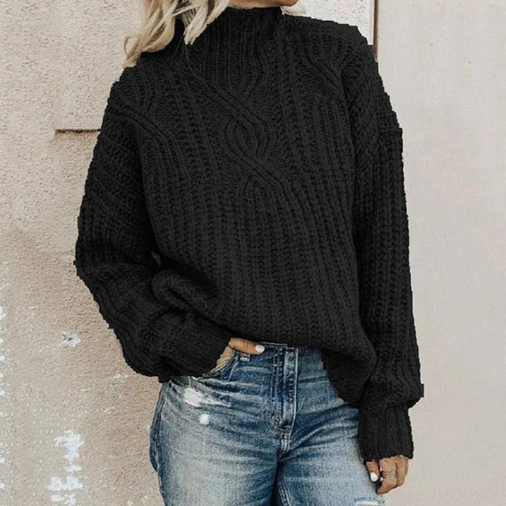 Winnie | Women Cable Mock Neck Sweater