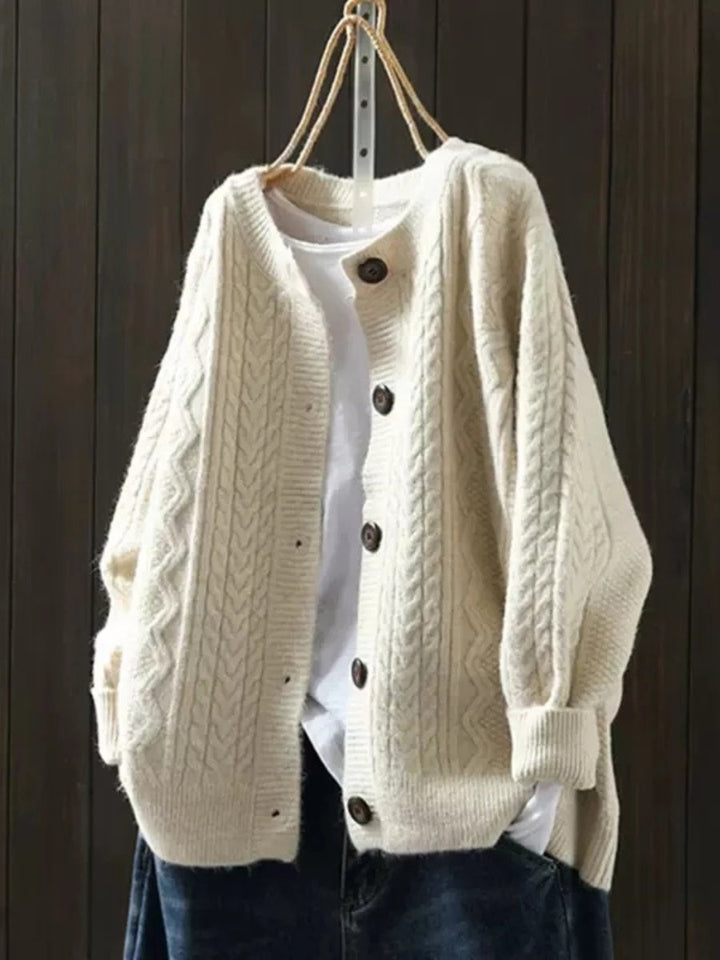 Fayre | Women Cable Button Oversized Cardigan