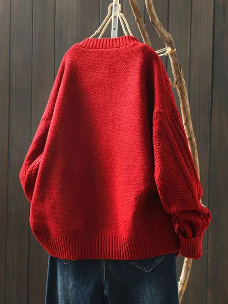 Fayre | Women Cable Button Oversized Cardigan