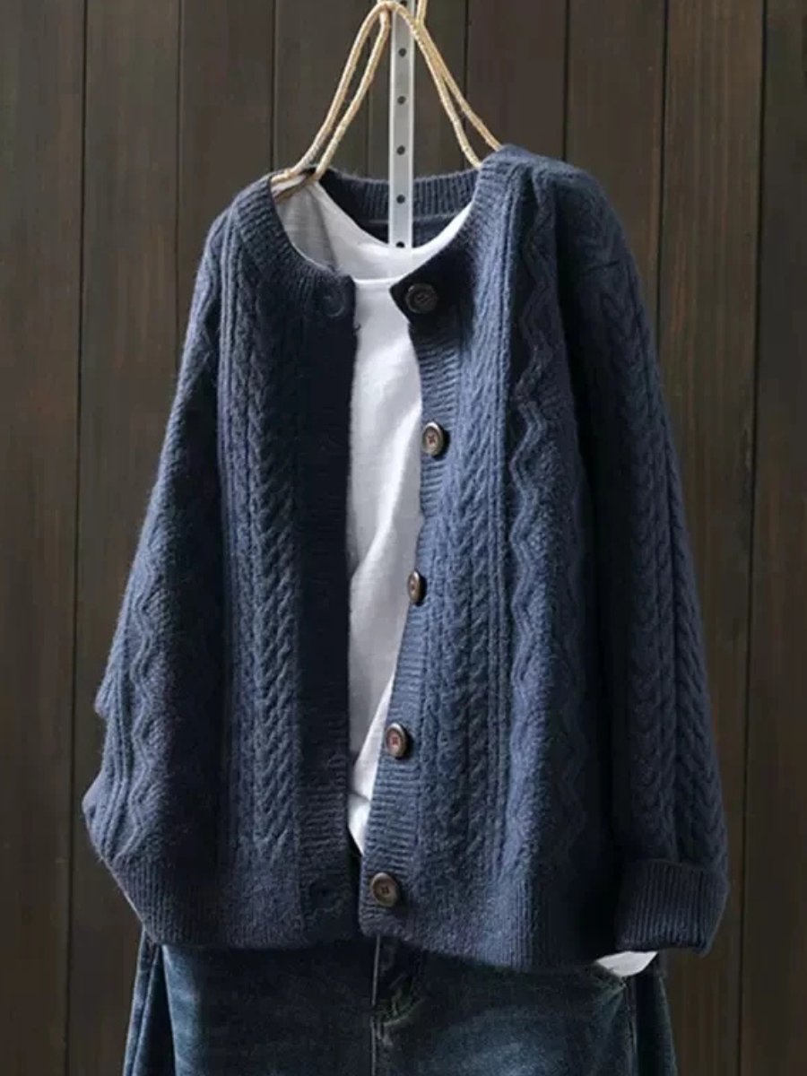 Fayre | Women Cable Button Oversized Cardigan