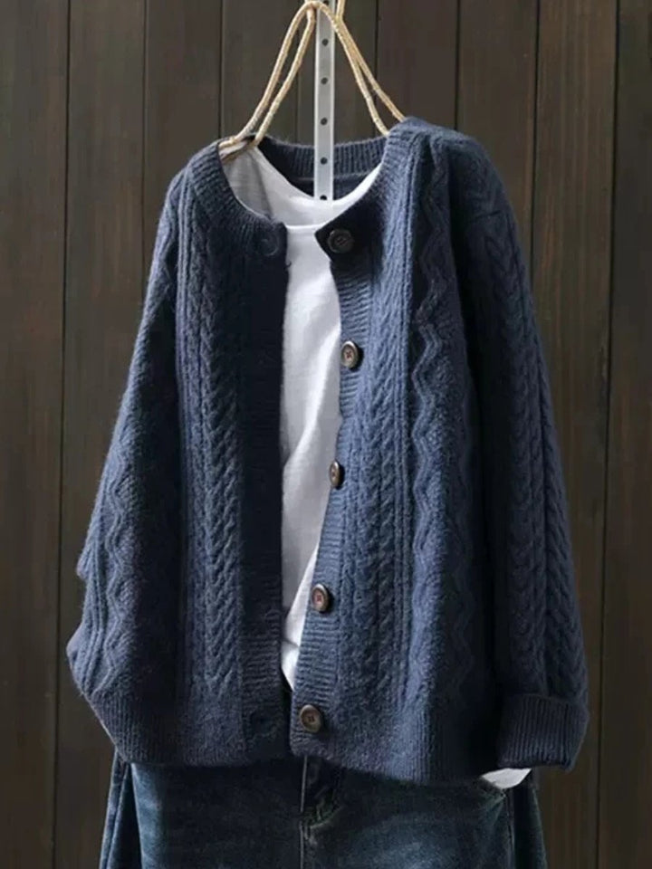 Fayre | Women Cable Button Oversized Cardigan