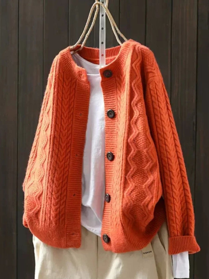 Fayre | Women Cable Button Oversized Cardigan