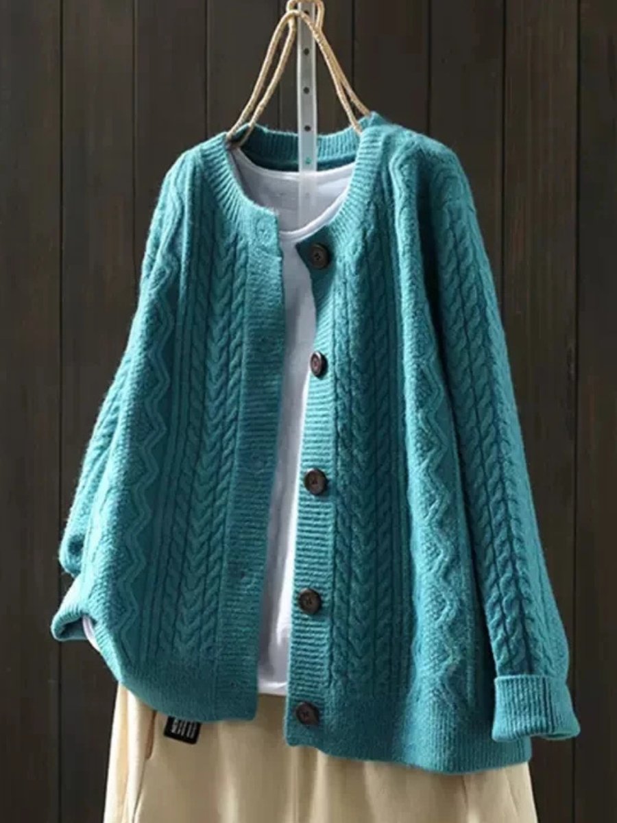 Fayre | Women Cable Button Oversized Cardigan