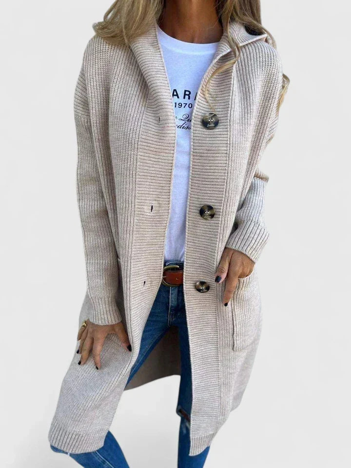 Kyla | Women Hooded Button Longline Cardigan
