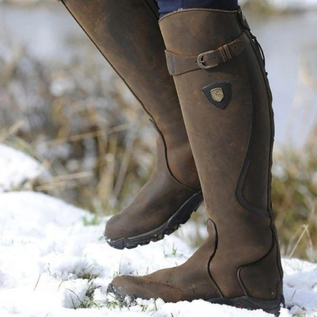 Xena | Women Strap Buckle Knee High Boots
