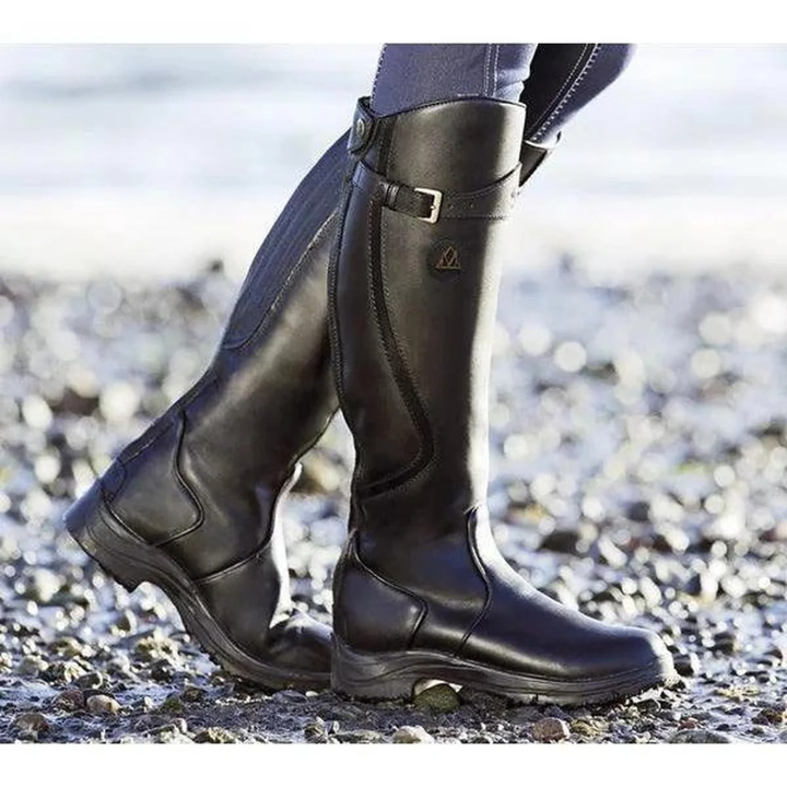 Xena | Women Strap Buckle Knee High Boots