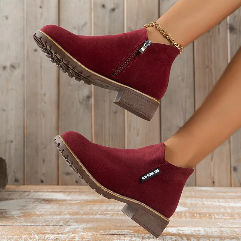 Niniane | Women Block Heel Ankle Boots