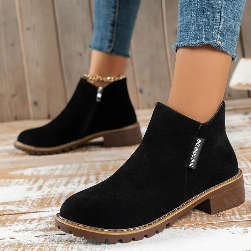 Niniane | Women Block Heel Ankle Boots