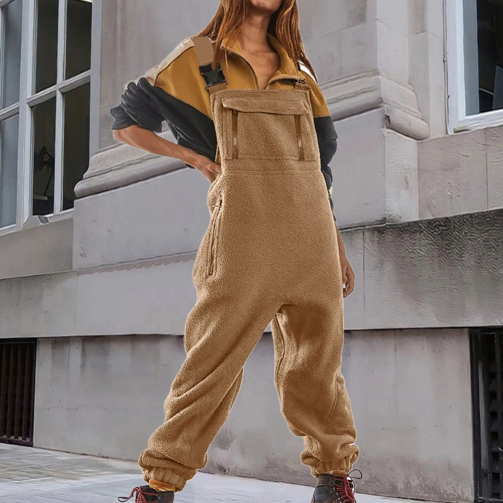 Aegina | Women Corduroy Fleece Jumpsuit