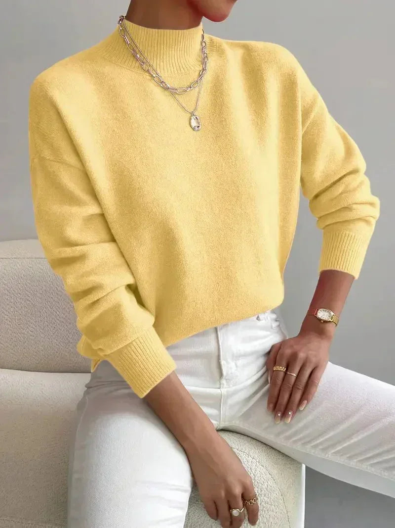 Janie | Women Mock Neck Knit Sweater