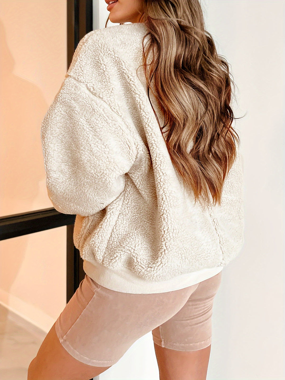 Karla | Women Zip Bomber Fluffy Jacket