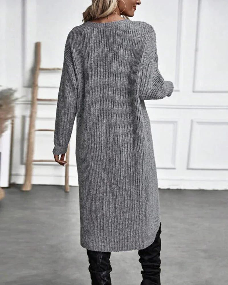 Signe | Women Split Hem Sweater Dress