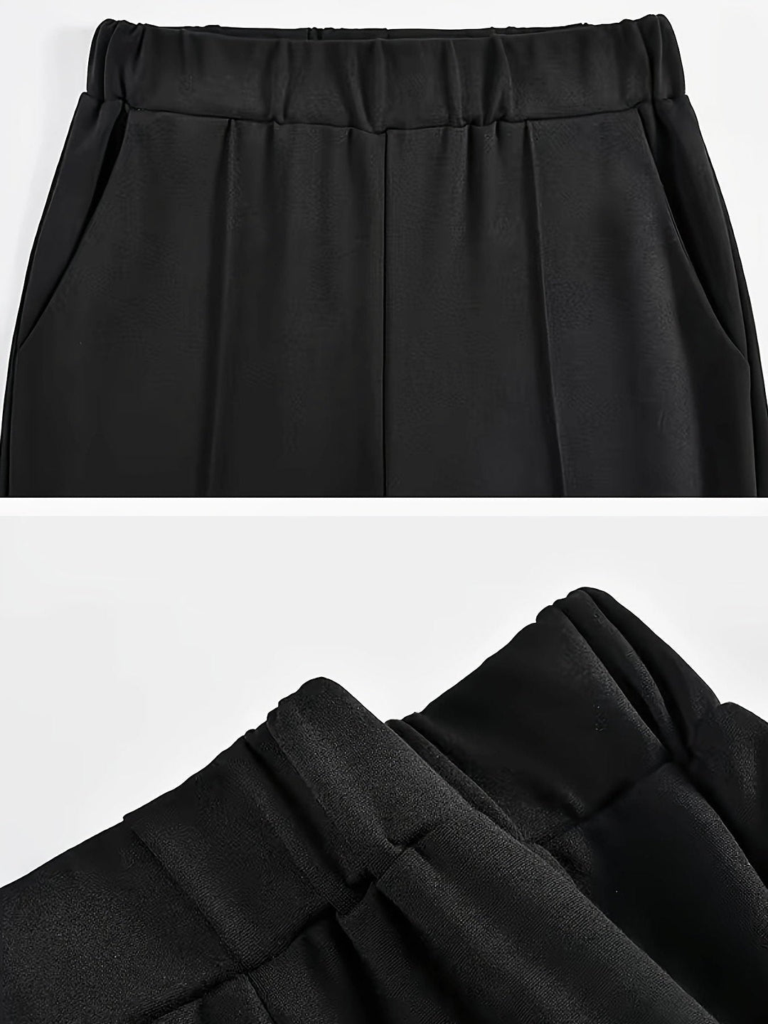Benedikte Women Pleated Pull On High Rise Black Pants